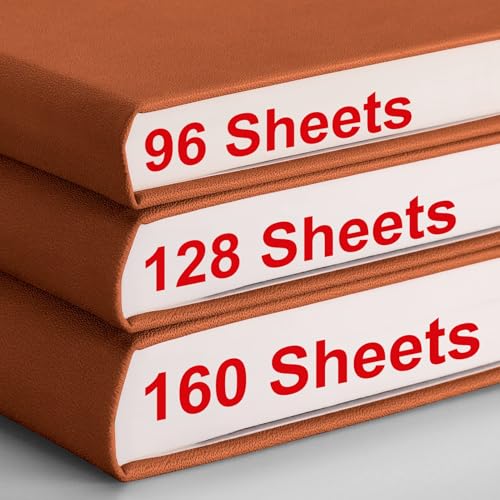 AHGXG Lined Journal Notebook, 320 Numbered Pages, B5 (7.6'' X 10'') - color: Brown, size: B5