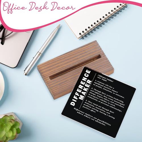 Mentor Coach Appreciation Gift Acrylic Desk Plaque with Wooden Stand, Difference Maker Definition Sign, Thank You Gift for Mentor Coach Leader, Office Desk Decor for Retirement Graduation EC401 - style: Leader Coworker