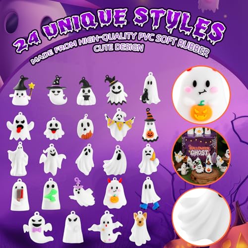 Ghost Figures, Halloween Ghost Doll, 1.6" Mini Figures - color: White Ghost 24