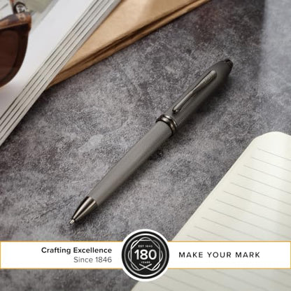 Cross Townsend Slate Gray Diamond Ballpoint Pen, Medium Point, Black Ink - color: Grey