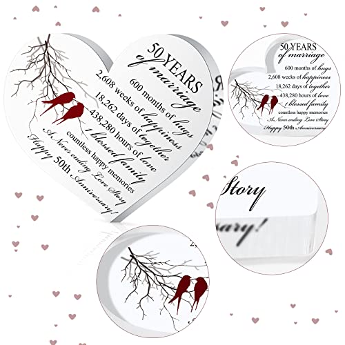 Qunclay 50th Years of Marriage Gift Wedding Anniversary Souvenir - style: 50th