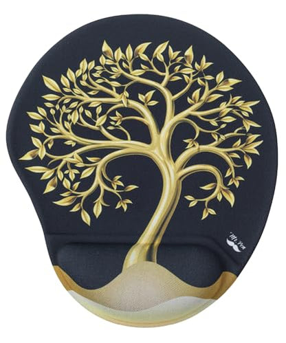 Mr. Pen- Ergonomic Mouse Pad with Wrist Rest, Golden Tree Design - color: Golden Tree