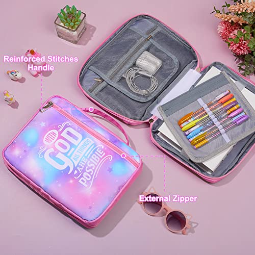 ICOSY Bible Cover, Church Bag for Women and Girls - color: Colorful