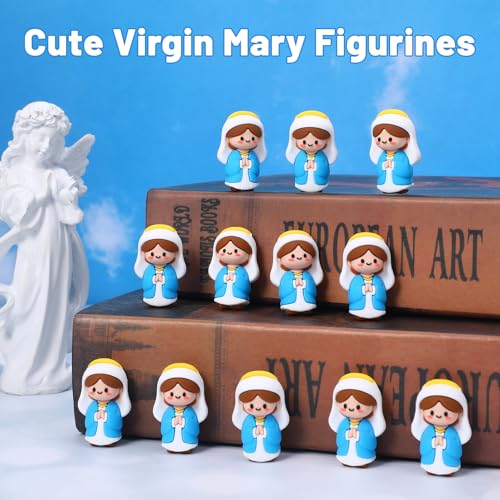 20 Pcs Little Virgin Mary Figurines Mini Virgin Mary Figures