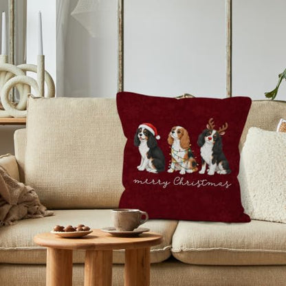 Cavalier King Charles Spaniel Throw Pillow Covers 18x18 Home Decor - color: Cavalier King Charles Spaniel