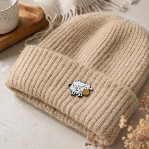 Christian Sheep Enamel Pin - Bible Verse Pins Brooch for Backpacks, Jackets, Hats with "HE LEFT THE 99 TO RESCUE ME.". Religious Brooches Gift for Christians, Church Friends