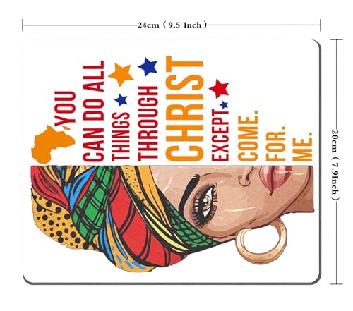 TSSOHU Gaming Mouse Pad, African American Woman and Inspirational Quotes Mouse Pad, Mouse Mat Square Mouse Pad Non Slip Rubber Base MousePads for Office Laptop, 9.5""x7.9""x0.12"" Inch, WMJMP2412 - color: WMJ112