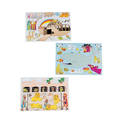 Fun Express Make-A-Bible Story Stickers, 12 Pieces