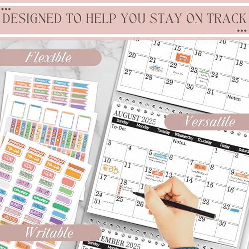 STRIVE ZEN Calendar Planner Stickers - Productivity for Business Professionals - 10 Sheets / 610 Stickers - Meetings, Deadlines, Reminders, Notes, Time Management, Motivational, Check-Lists, Write ON