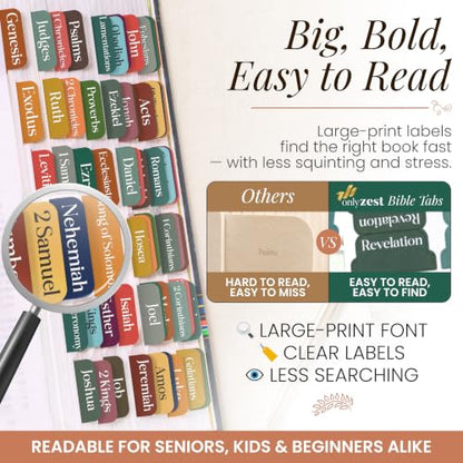 90 Christian Bible Tabs - Bohemian/Boho Version - color: Boho