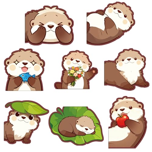 Otters Magnetic Bookmarks Gifts - 8 Pcs Cute Animals Bookmark - style: Otters