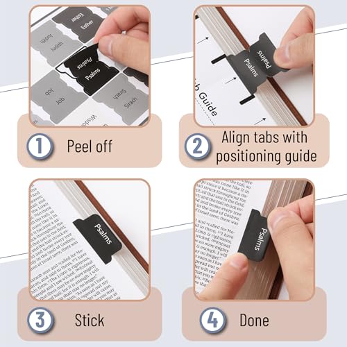 Mr. Pen- Bible Tabs, 75 Tabs, Gray, Laminated Bible Tabs for Women and Men - color: Gray 2