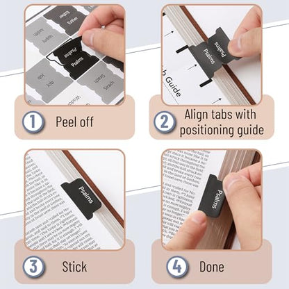 Mr. Pen- Bible Tabs, 75 Tabs, Gray, Laminated Bible Tabs for Women and Men - color: Gray 2