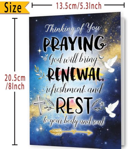 FANCYLUCKY Christian Get Well Soon Card for Women Men - style: FY-379