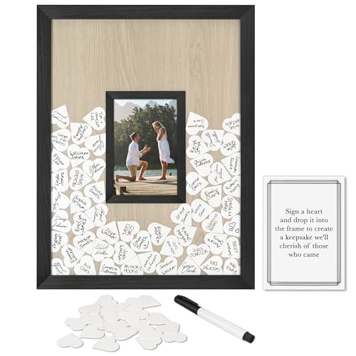 Americanflat 12x16 Shadow Box Frame - Matted to 4x6 - Black - color: Black