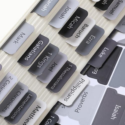 Mr. Pen- Bible Tabs, 75 Tabs, Gray, Laminated Bible Tabs for Women and Men - color: Gray 2