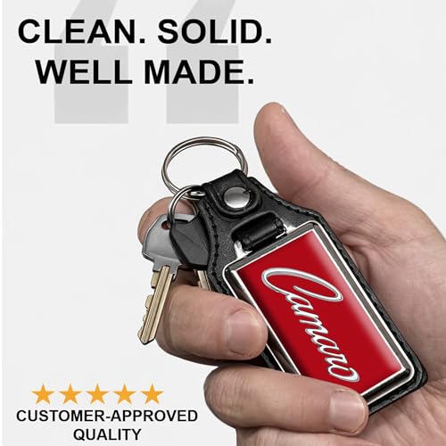 Brotherhood Car Key Chain for Camaro - Classic Models Keychain - color: Red 69 Script