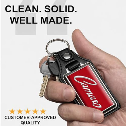 Brotherhood Car Key Chain for Camaro - Classic Models Keychain - color: Red 69 Script