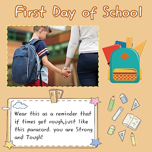 First Day of School Bracelets, Back to School Bracelets Mommy and Me - color: 2PCS Green