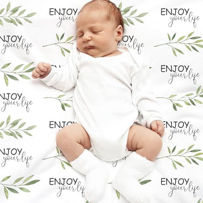 Fleece Baby Blankets for Girls & Boys, Infant Toddler Blanket - color: White Branch