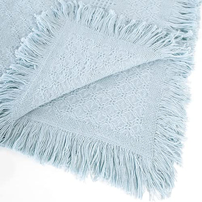 Let's Make Memories Personalized God Bless Honeycomb Baby Blanket - Blue - New Baby - Christening- 36x50 - color: Blue - God Bless