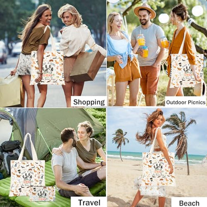 DHQH Cute Gifts for Dog Lover, Dog mom Gift Reusable Grocery Beach Shopping Bag for Women, Birthday Gift for Mom Daughter Friends Sisters Who Loves Dogs - style: Bag-dog