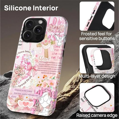 Magnetic Case for iPhone 14 Pro, Compatible with Magsafe PC Hard Shell & Silicone Inner Bumper Anti-Scratch Full-Body Cover Shockproof Slim Design Retro Newspaper Collage Religious Jesus - color: Retro Newspaper Collage Religious Jesus, size: iPhone 14 Pr