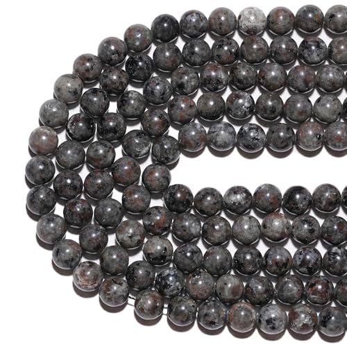 10mm Natural Flame Yooperlite Gemstone Beads Polished Round Smooth Stone Beads for Bracelets Jewelry Making 15inch Loose Beads - color: Flame Yooperlite Stone, size: 10mm