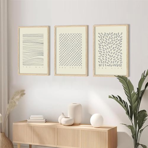 YUFEIART 3 Piece Way Truth Life Christian Framed Wall Art Set of 3 12x16 - color: The Way the Truth the Life, size: 12x16 Framed