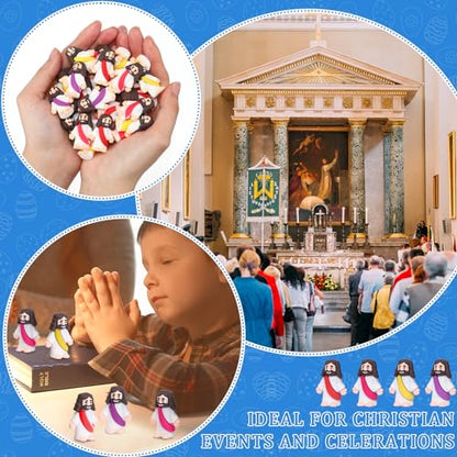 Barydat 100 Pcs Little Jesus Figures, Halloween Prank Props, Multicolor - color: Multicolor