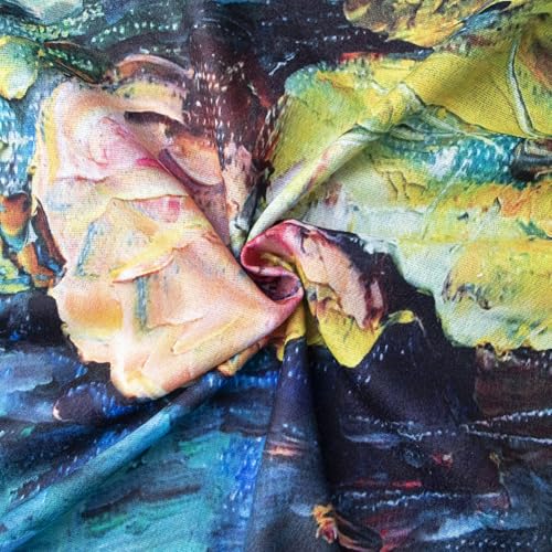 Umjetnost Soft Cashmere Feel Scarf For Women Winter Warm Scarves Large Shawl Wrap Monet Van Gogh Art Print - color: C21 Blue