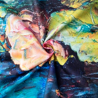 Umjetnost Soft Cashmere Feel Scarf For Women Winter Warm Scarves Large Shawl Wrap Monet Van Gogh Art Print - color: C21 Blue