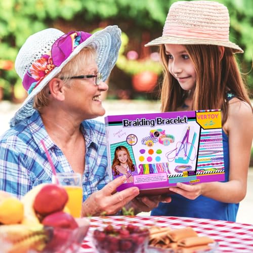 VERTOY Friendship Bracelet Making Kit for Girls - Cool Arts and Crafts Toys for 6 7 8 9 10 11 12 Years Old, Bracelet String and Rewarding Activity, Best Birthday Gifts for Teen Girls - color: Green