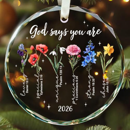 Christian Christmas Ornaments, Spiritual Catholic Bible Religious Ornaments - color: Christian