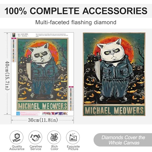 Halloween Diamond Art Kits for Adults, Diamond Painting Kits for Beginner - color: JOJO-DP88