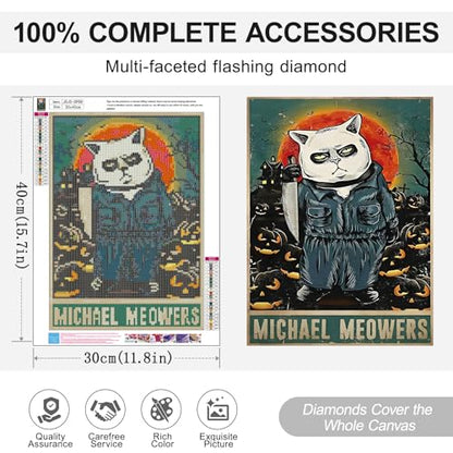 Halloween Diamond Art Kits for Adults, Diamond Painting Kits for Beginner - color: JOJO-DP88