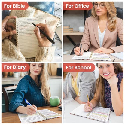 Taja Lined Spiral Journal for Women, A5 Cute Hardcover Notebook for Work - color: C-Checkered
