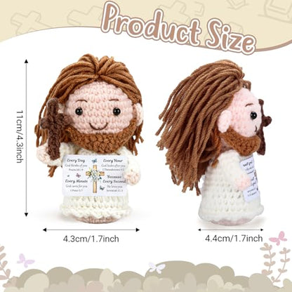 Positive Jesus Crochet Christian Gifts Handmade Emotional Support Jesus - style: every day God thinks of you...