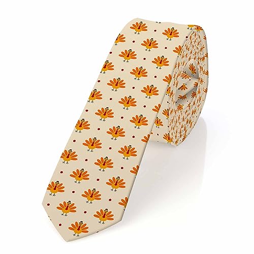 Black Dots Men's Neckties Retro Classic Circle Geometry Men's Tie for Mens Teens Business Work Casual Wedding Party - color: Turkey Bird