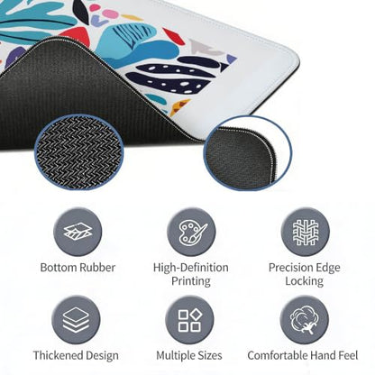 UTELKA Abstract Computer Desk Mat Matisse Boho Mouse Pad 31.5x11.8 - color: Matisse Colorful Mats, size: 31.5L x 11.8W inches