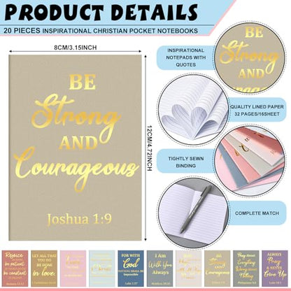 Eersida 80 Pcs Christian Gifts Bulk, Pastel Bible Notebooks Pens Keychain - color: Pastel, style: Bible