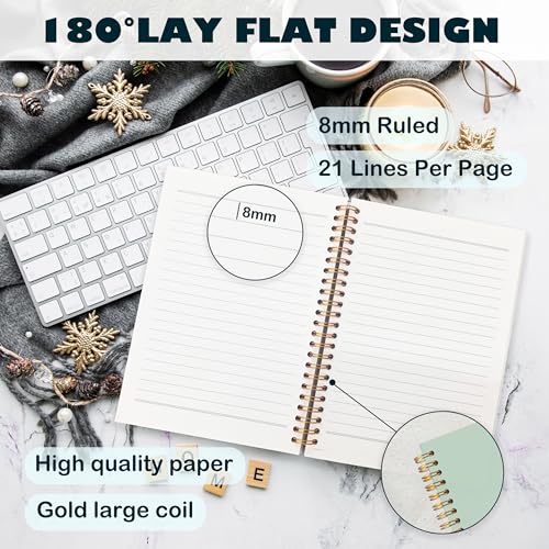 BearCake Boho Floral Christian Notebook Journal,spiral Bible Notebooks for Note Taking,Christian Gifts for Women, Bible Journaling Notebook,Bible 5:22-23 Hardcover Spiral Notebook 5.5x8.3 green - color: white Bible green flower