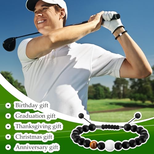 12 Set Sport Adjustable Bracelets Gift - color: Black, size: Golf
