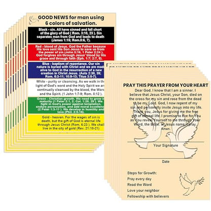 Plan of Salvation Card Prayer Cards Tracts Pocket Holy Postcards