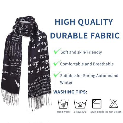Prayer Shawl Christian Wrap Scarf For Women Prayer Scarves for Christian Scarf Gift - color: Black New
