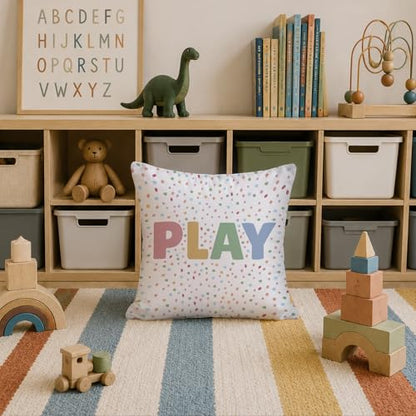 Kids Classroom Pillows Covers - color: White-east Play