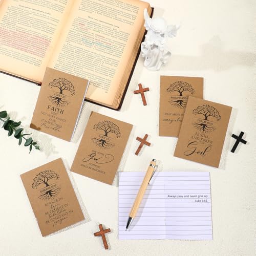 Kosiz 50 Pcs Christian Gift Bulk Christian Notebooks Bible Verse Journal