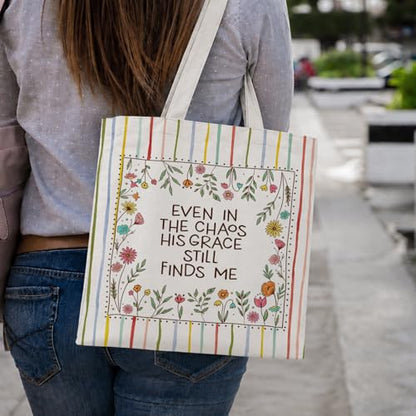 Christian Tote Bag - color: Colorful Flower