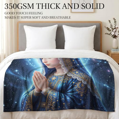 Jekeno Virgin Mary Gifts Blanket Catholic Religious Throw Blanket - color: Virgin Mary Praying, size: 50x60 Inch