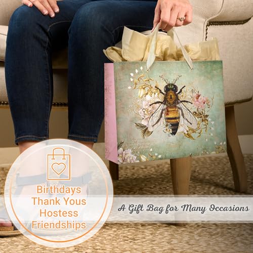 hristian Art Gifts Large Gift Bag with Card & Tissue Paper, Faith - color: Faith/Mint Green, style: Large Landscape